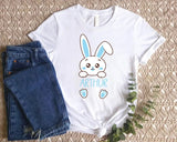 Personalised Name Kids Easter T-Shirt, Custom Easter Bunny Tee Tops, Cute Egg Hunt Outfit, Cute Spring Toddler Shirt, Easter Gifts for Kids