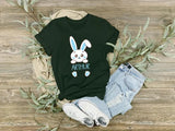 Personalised Name Kids Easter T-Shirt, Custom Easter Bunny Tee Tops, Cute Egg Hunt Outfit, Cute Spring Toddler Shirt, Easter Gifts for Kids