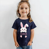 Personalised Name Kids Easter T-Shirt, Custom Easter Bunny Tee Tops, Cute Egg Hunt Outfit, Cute Spring Toddler Shirt, Easter Gifts for Kids