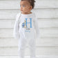 Personalised Baby Grow Sleepsuit, Custom Name & Initial Bunny Romper, Easter Bunny Printed Baby Sleepsuit, Newborn Baby Gifts, Easter Gifts