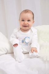 Personalised Baby Grow Sleepsuit, Custom Name & Initial Bunny Romper, Easter Bunny Printed Baby Sleepsuit, Newborn Baby Gifts, Easter Gifts