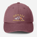 Denali National Park Embroidered Cap, Vintage Camping Dad Hat, National Park Baseball Hat, Nature Theme Mountain Hiking Hat, Gift for Him