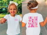 In My Birthday Era Personalised Age T-Shirt, 7th Birthday T-Shirt, Custom Age Printed Tees, Birthday Girl Tops, Kids Birthday Party Gifts