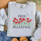 Palestine Wild Flowers Sweatshirt, Embroidered Palestine Floral Sweater, Palestine Crewneck Jumper, Muslims Gifts, Palestinian's Clothing