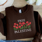Palestine Wild Flowers Sweatshirt, Embroidered Palestine Floral Sweater, Palestine Crewneck Jumper, Muslims Gifts, Palestinian's Clothing