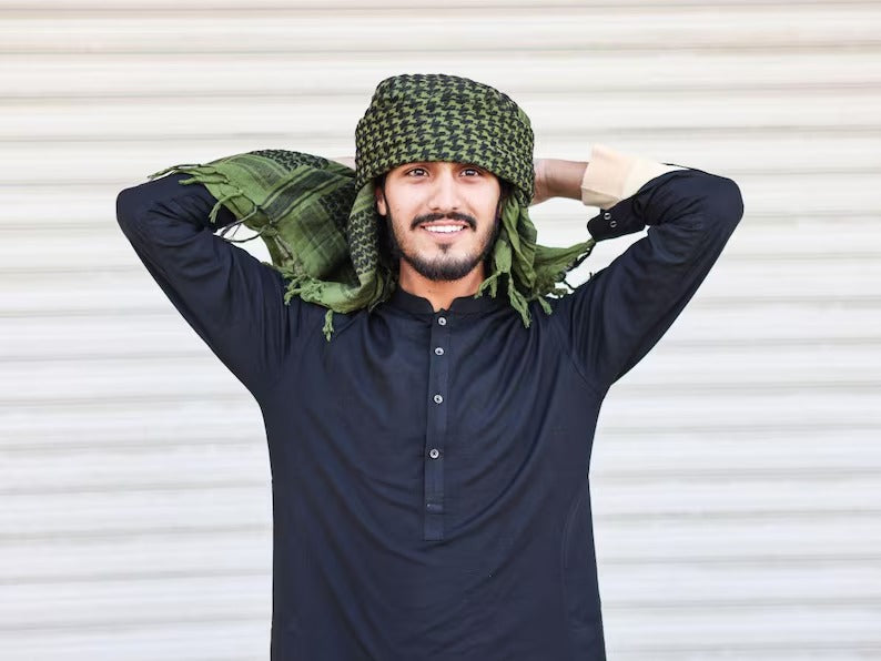 Arabic Palestine Head Scarf, Traditional Palestinian Keffiyeh Shemagh Scarf, Men Women Unique Ramadan Gifts, Vintage Lightweight Head Scarf