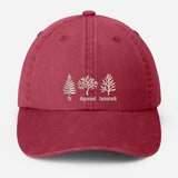 Embroidered Subtle FDT Dad Hat, Anti Trump Pigment Dyed Hat, Impeach President Dad Hat, Fir Dogwood Tamarack Trees Hat, Gift for Democrats
