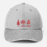 Embroidered Subtle FDT Dad Hat, Anti Trump Pigment Dyed Hat, Impeach President Dad Hat, Fir Dogwood Tamarack Trees Hat, Gift for Democrats