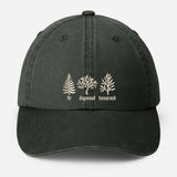 Embroidered Subtle FDT Dad Hat, Anti Trump Pigment Dyed Hat, Impeach President Dad Hat, Fir Dogwood Tamarack Trees Hat, Gift for Democrats