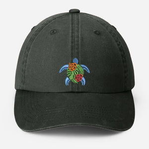 Sea Turtle Embroidered Hat, Vintage Ocean Lover Baseball Cap, Beach Vocation Cool Summer Hat, Dad Adjustable Hat, Sea Animals Lover Gifts