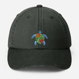 Sea Turtle Embroidered Hat, Vintage Ocean Lover Baseball Cap, Beach Vocation Cool Summer Hat, Dad Adjustable Hat, Sea Animals Lover Gifts