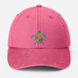 Sea Turtle Embroidered Hat, Vintage Ocean Lover Baseball Cap, Beach Vocation Cool Summer Hat, Dad Adjustable Hat, Sea Animals Lover Gifts