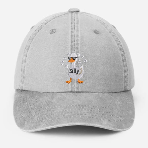 Silly Goose Embroidered Dad Hat, Funny Goose Vintage Baseball Cap, Cute Animal Lover Gifts, Goose Lover Gifts, Gift for Her, Silly Goose Cap