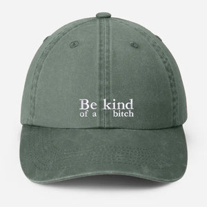Be Kind of a Bitch Dad Hat, Embroidered Dad Baseball Hat, Vintage Style Funny Meme Cap, Grandpa Adjustable Hat, Father's Day Gifts for Him