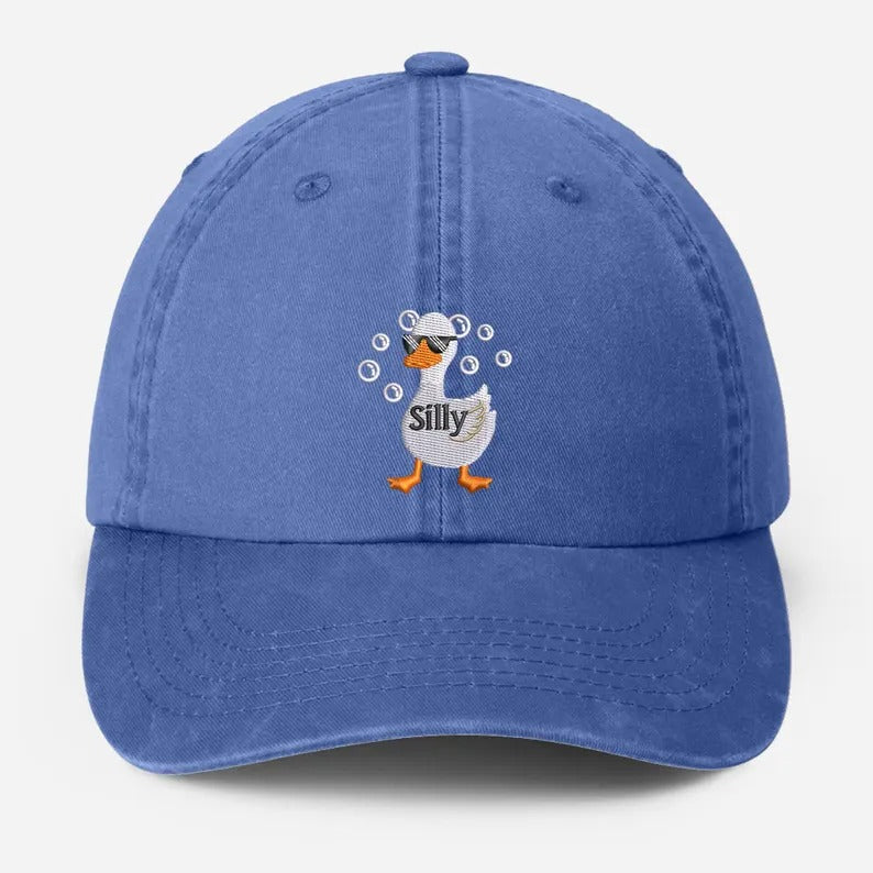 Silly Goose Embroidered Dad Hat, Funny Goose Vintage Baseball Cap, Cute Animal Lover Gifts, Goose Lover Gifts, Gift for Her, Silly Goose Cap