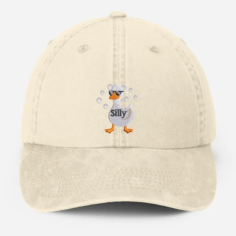 Silly Goose Embroidered Dad Hat, Funny Goose Vintage Baseball Cap, Cute Animal Lover Gifts, Goose Lover Gifts, Gift for Her, Silly Goose Cap