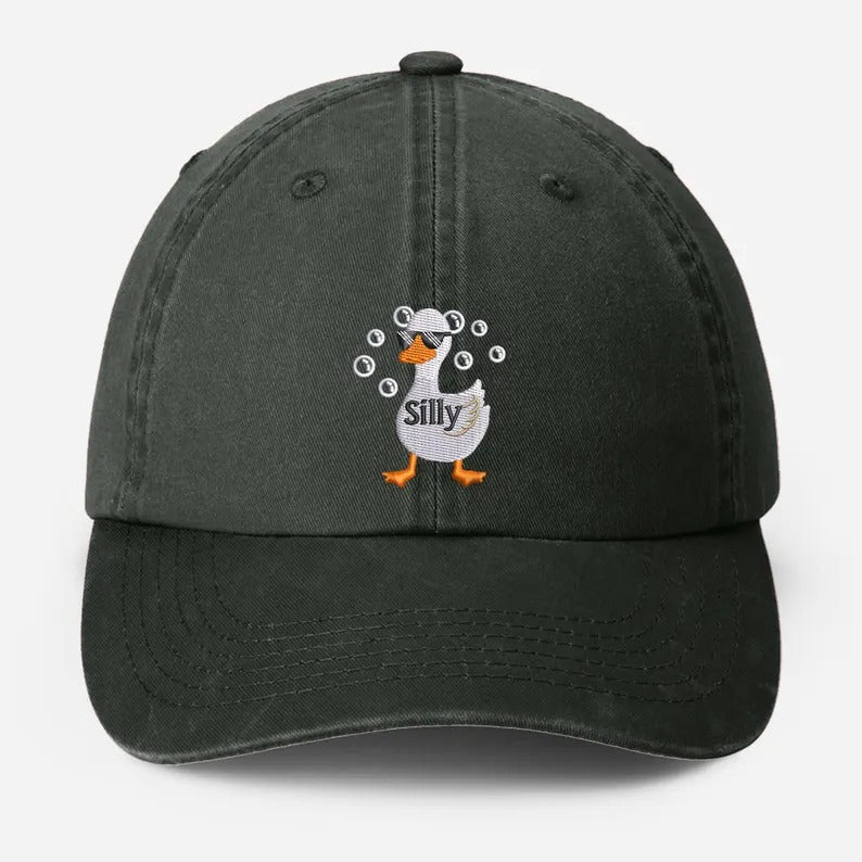 Silly Goose Embroidered Dad Hat, Funny Goose Vintage Baseball Cap, Cute Animal Lover Gifts, Goose Lover Gifts, Gift for Her, Silly Goose Cap
