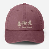 Embroidered Subtle FDT Dad Hat, Anti Trump Pigment Dyed Hat, Impeach President Dad Hat, Fir Dogwood Tamarack Trees Hat, Gift for Democrats