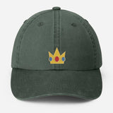 Vintage Embroidered Crown Cap, Cute Gold princess Crown Hat for Girls, Retro Cosplay Baseball Cap, Gift for Her, Cartoon move Lover Gifts