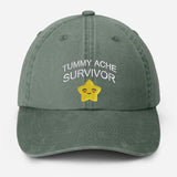 Tummy Ache Survivor Embroidered Hat, Funny Meme Baseball Cap, My Tummy Hurts Vintage Hat, Summer Hat with Fun Sayings, Birthday Gift for Him