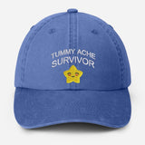 Tummy Ache Survivor Embroidered Hat, Funny Meme Baseball Cap, My Tummy Hurts Vintage Hat, Summer Hat with Fun Sayings, Birthday Gift for Him