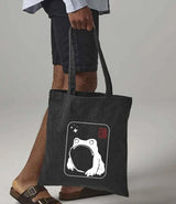 Unimpressed Frog Tote Bag, Vintage Japanese Art Printed Bag, Eco-Friendly Gift, Funny Frog meme Totes, Kawaii Frog Lover Tote, Shopping Bags