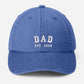 Custom Embroidered Dad Vintage Caps, Personalised Est Year Grandpa Hat, Pregnancy Announcement Adjustable Hats, Gift for New Grandma Grandpa