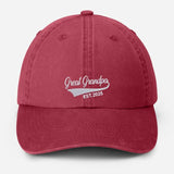 Personalised Great Grandpa Hat, Custom Embroidered Grandpa Hats, Vintage Baseball Caps, Grandpa Hats with Est Year, Gifts for New Grandpa