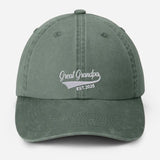 Personalised Great Grandpa Hat, Custom Embroidered Grandpa Hats, Vintage Baseball Caps, Grandpa Hats with Est Year, Gifts for New Grandpa