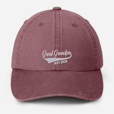 Personalised Great Grandpa Hat, Custom Embroidered Grandpa Hats, Vintage Baseball Caps, Grandpa Hats with Est Year, Gifts for New Grandpa