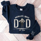 Embroidered Dad Photo Portrait Sweater, Personalised Sketch from Picture Father's Day Jumper, Kids Names on Sleeve Sweater, Fathers Day Gift