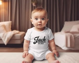 Baby Est Bodysuit | Personalized Baby Bodysuit with Year | Father’s Day Baby Outfit | Matching Dad and Baby Gift | New Baby Announcement