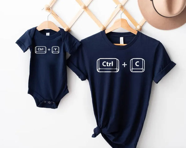 Daddy’s Little Copy, Funny Ctrl V Baby Bodysuit, Father’s Day Gift, Cute Baby Bodysuit Gift from Dad, Newborn Bodysuit, Baby Shower Presents