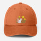 Cat & Flower Embroidered Hat, Floral Vintage Hat, Kitten Baseball Cap, Black Cat Summer Hat, Womens Flower Hat, Cat Lover Gift, Gift for Her
