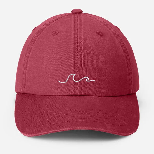 Beach Wave Embroidered Hat, Bachelorette Party Hats, Vintage Beach Hat for Women, Adjustable Strap Back, Cool Summer Hat, Girlfriend Gift