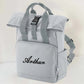 Personalised Backpack, Custom Name or Initials Printed Backpack, Twin Handle Roll-Top Travel Bags, 100 Polyester Bags, Back to School Gifts