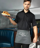 Personalised Short Apron, Custom Name /Logo Printed Aprons, Kitchen Apron, Gift for Bakers, Short Bar Apron with Pockets, Cocktail Bar Apron