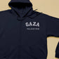 Palestine Gaza Full Zip Hoodie, Embroidered Palestine Name Monogrammed Hoody, Palestine Embroidery Full Zip Hoodie, Adults Unisex Zip Jumper