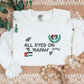 All Eyes On Rafah Palestine Sweatshirt, Palestine Heart Flag Crewneck Sweater, Palestine Jumpers, Adults Sizes Sweaters