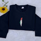 Palestine Flag Map Sweater, Palestine Embroidery Crewneck Sweatshirt, Adults Unisex Jumper, Palestine Clothing