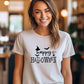 Happy Halloween T-Shirt, Vintage Fall Witch Hat Tee Shirt, Funny Halloween Printed Shirt, Spooky Season Tees, Halloween Party Clothing Gifts