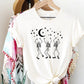 Halloween Dancing Skeleton Tee Shirt, Vintage Skull Fall Printed T-Shirt, Halloween Party Skeleton Shirt for Adults, Spooky Season Outfits