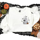 Embroidered Halloween Ghost Sweatshirt, Vintage Fall Ghost Pumpkin Sweater, Halloween Black Cat Jumper, Spooky Season Cat Lovers Clothing