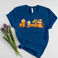 Vintage Halloween Shirt, Autumn Fall T Shirt, Pumpkin Coffee Cups Autumn Crewneck Tees, Halloween Season Clothing, Halloween Night Outfits
