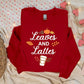 Leaves and Lattes Sweater, Autumn Fall Halloween Printed Sweatshirt, Autumn Fall Maple Leaves Jumper, Halloween Night Family Matching Outfit