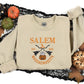 Salem Massachusetts Embroidered Sweatshirt, Halloween Trendy Autumn Crewneck, Vintage Salem Sweatshirt, Spooky Season Unisex Sweatshirt