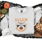 Salem Massachusetts Embroidered Sweatshirt, Halloween Trendy Autumn Crewneck, Vintage Salem Sweatshirt, Spooky Season Unisex Sweatshirt