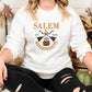 Salem Massachusetts Embroidered Sweatshirt, Halloween Trendy Autumn Crewneck, Vintage Salem Sweatshirt, Spooky Season Unisex Sweatshirt