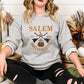 Salem Massachusetts Embroidered Sweatshirt, Halloween Trendy Autumn Crewneck, Vintage Salem Sweatshirt, Spooky Season Unisex Sweatshirt