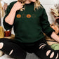 Embroidered Pumpkin Sweatshirt, Halloween Fall Jumper, Jack-o-Lantern Sweatshirt, Halloween Embroidered Sweater, Spooky Season Fall Outfits
